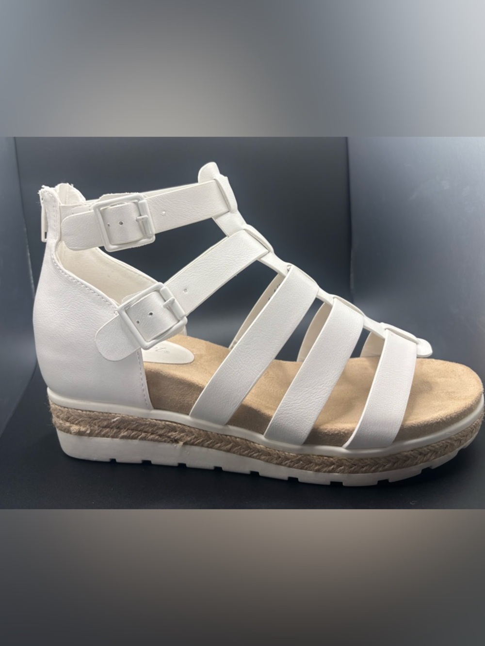 Easy Street Women’s Simone Zip Wedge Sandals Size 8